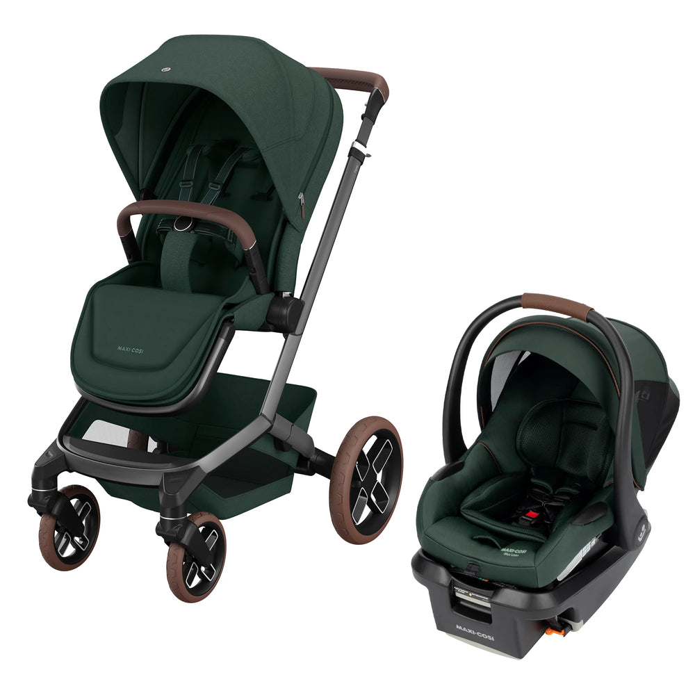 Maxi Cosi Fame Stroller + Mico Luxe+ Car Seat Travel System - Twillic Black