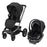 Maxi Cosi Fame Stroller + Mico Luxe+ Car Seat Travel System - Twillic Green