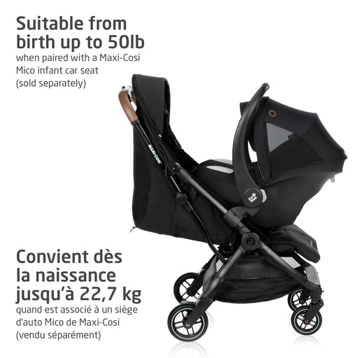 Maxi Cosi Eva Compact Stroller - Designer Black