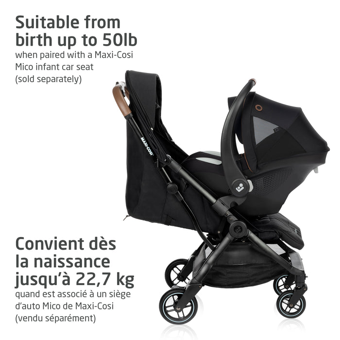 Maxi Cosi Eva Compact Stroller - Designer Black