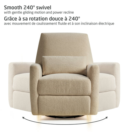 Maxi Cosi Ansel Swivel Glider and Power Recliner with Night Light - Linen