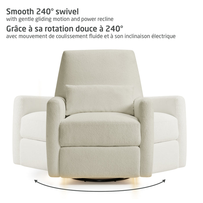 Maxi Cosi Ansel Swivel Glider and Power Recliner with Night Light - Cloud