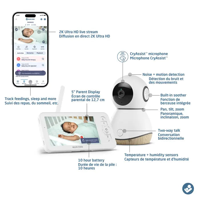 Maxi Cosi See Pro 360 Baby Monitor Parent Unit CryAssist
