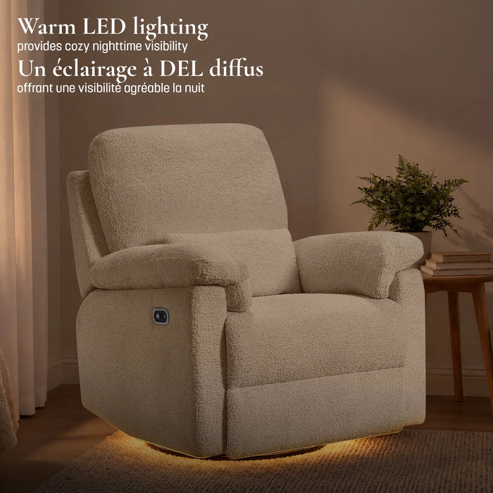 Little Seeds Bellamy Power Glider Recliner - Oyster