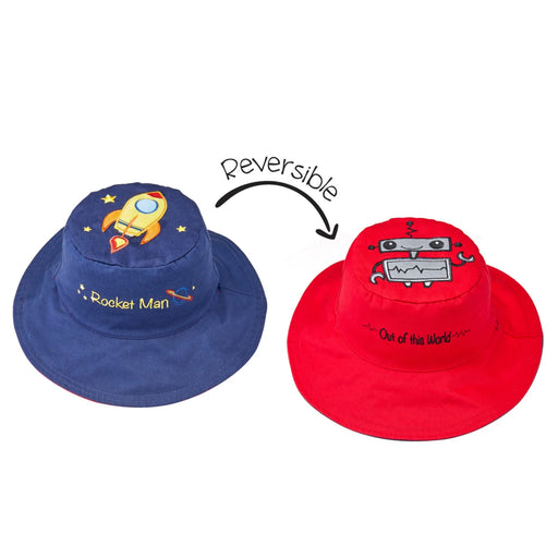 Flapjack Kids Sun Hat Spaceship/Robot 4-6Y