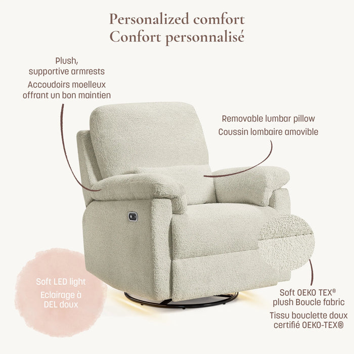 Little Seeds Bellamy Power Glider Recliner - Oyster