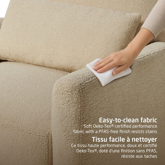 Maxi Cosi Ansel Swivel Glider and Power Recliner with Night Light - Linen