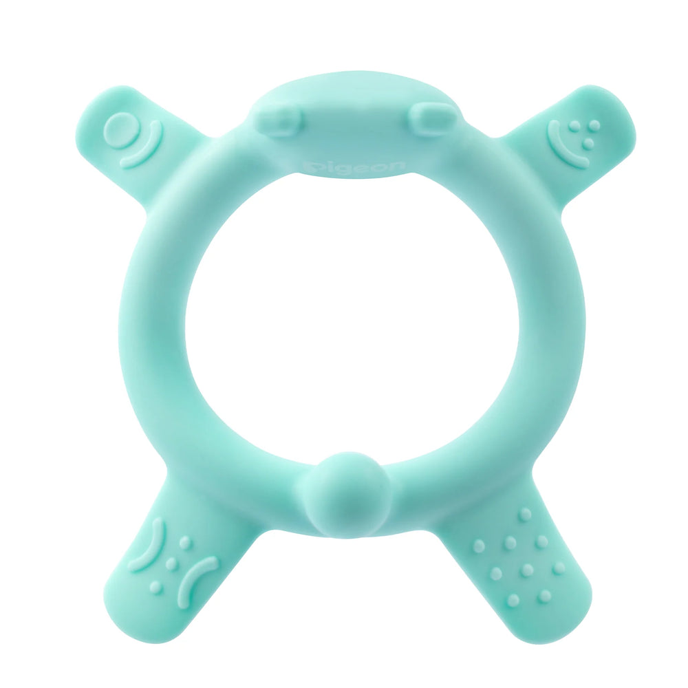 Pigeon Bear Silicone Teether for Sipping - Green