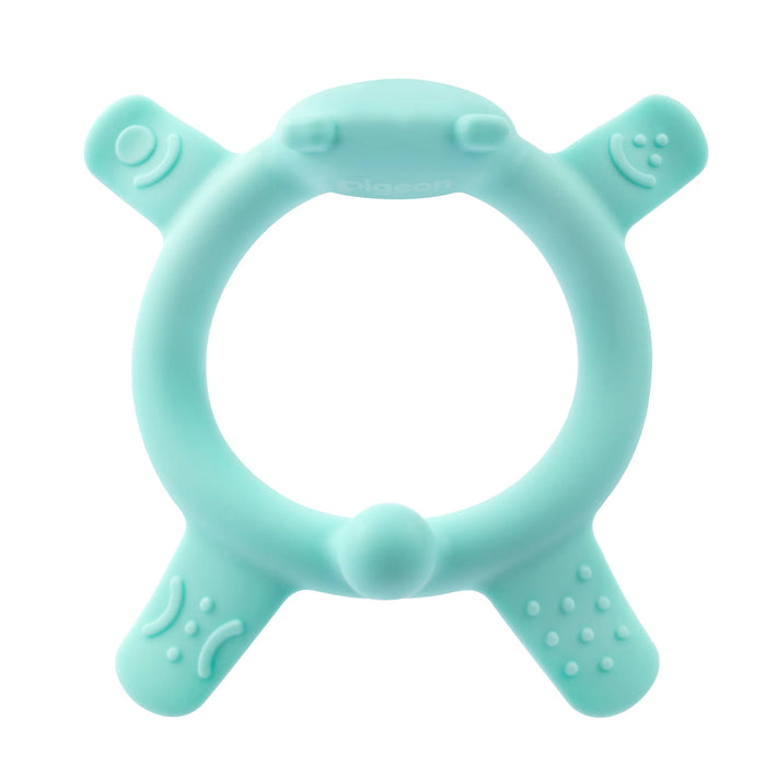 Pigeon Bear Silicone Teether for Sipping - Green