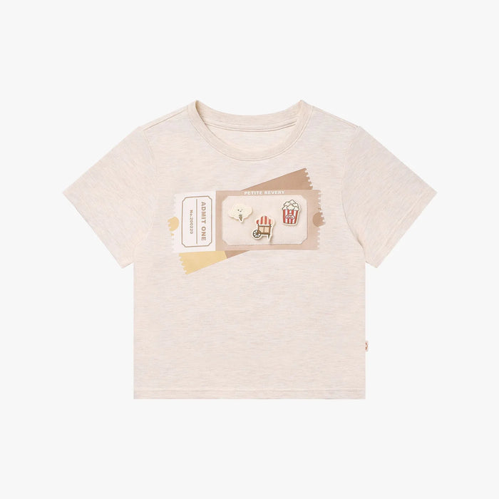 Petite Revery Short Sleeve Velcro Tee - Nimbus Cloud