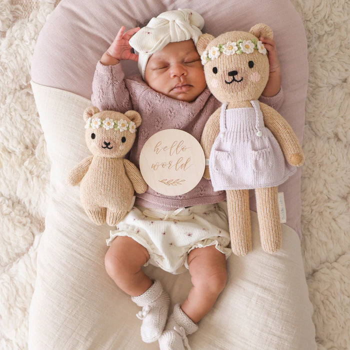 Cuddle+Kind Baby Honey Bear - Ivory Floral