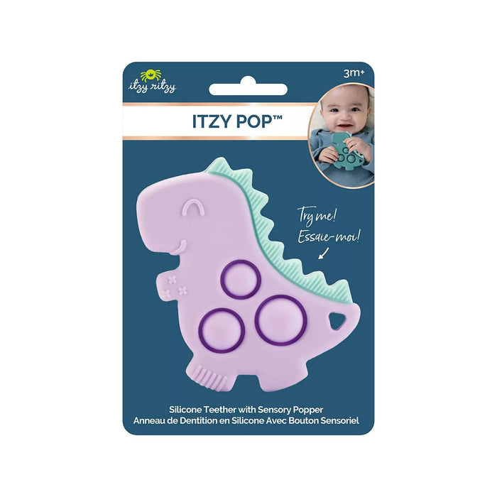 Itzy Ritzy Pop Teether - Lilac Dino