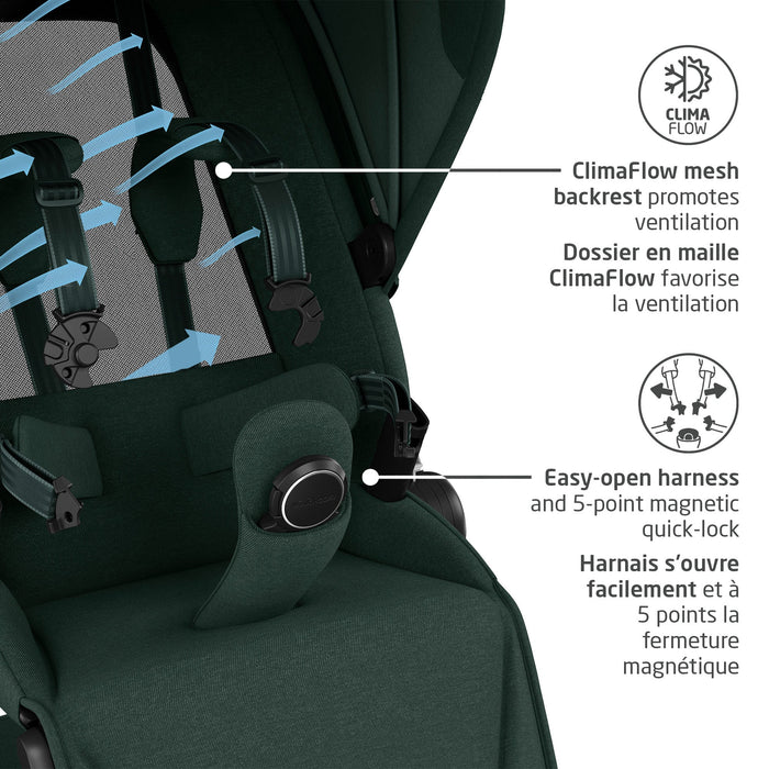 Maxi Cosi Fame Stroller + Mico Luxe+ Car Seat Travel System - Twillic Truffle