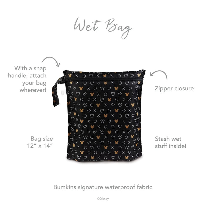 Bumkins Wet Bag - Minnie Mouse Icon Black+White