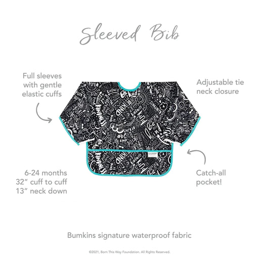 Bumkins Sleeved Bib - Be Kind