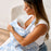 Itzy Ritzy Breastfeeding Cover Nursing Apron Blue Toile