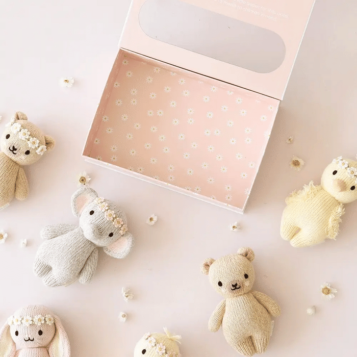 Cuddle+Kind Baby Honey Bear - Ivory Floral