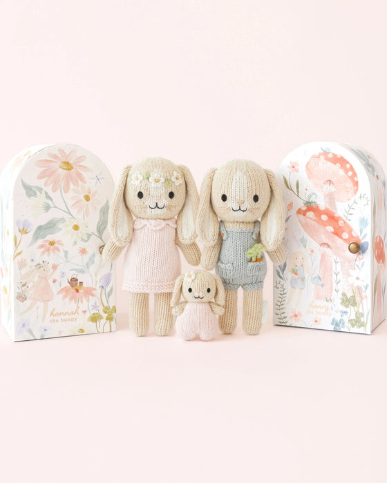 Cuddle+Kind Tiny Hannah The Bunny - Blush