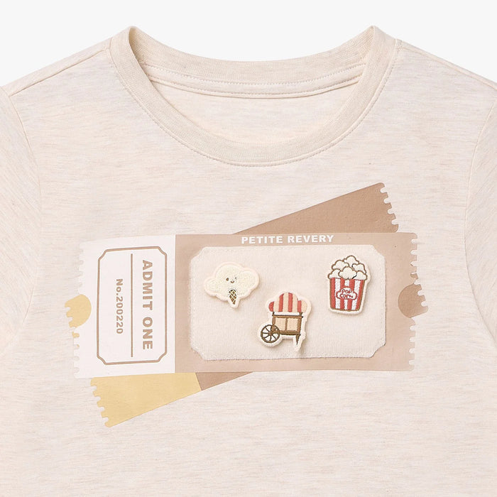 Petite Revery Short Sleeve Velcro Tee - Nimbus Cloud