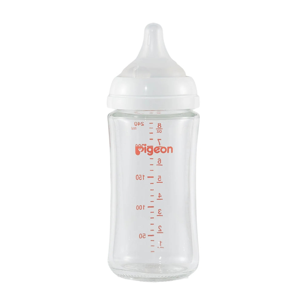 Pigeon Glass Bottle with M Nipple (3M+) 8oz (1 Pack)