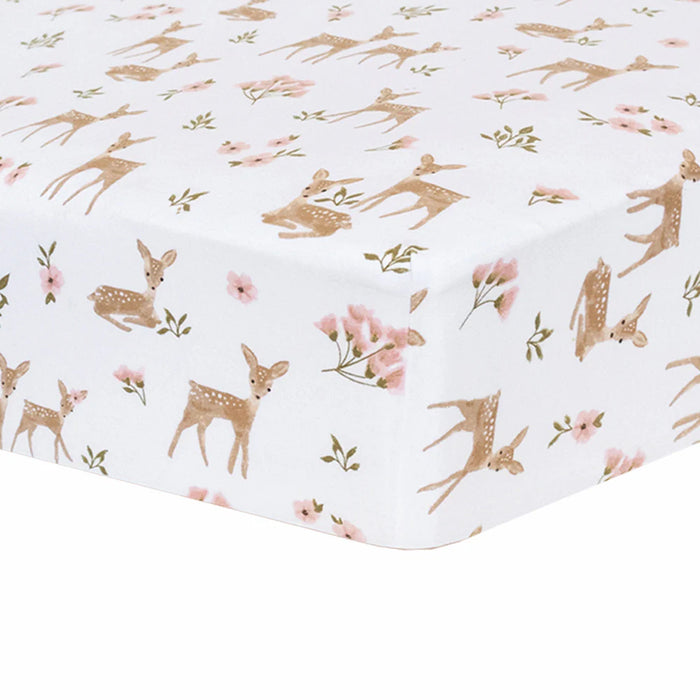 Living Textiles Cotton Fitted Sheet - Sophia Garden