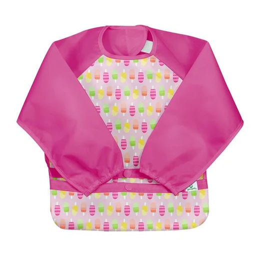 Green Sprouts Easy Wear Long Sleeve Bib - Pink Popsicles