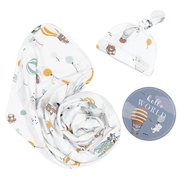 Living Textiles Newborn Baby Gift Set - Up&Up Away