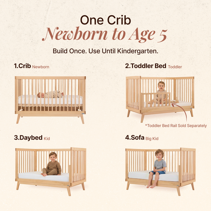 Dadada Soho 3-in-1 Convertible Crib - Natural