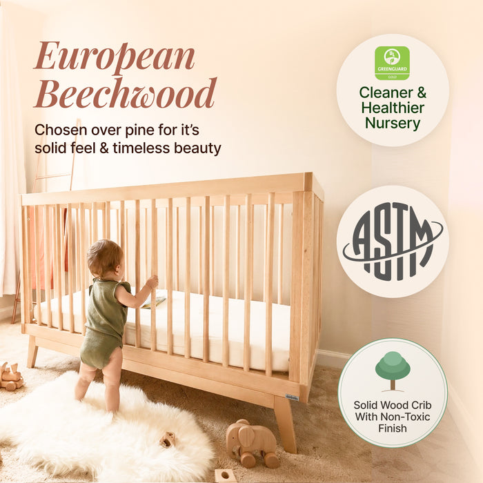 Dadada Soho 3-in-1 Convertible Crib - Natural