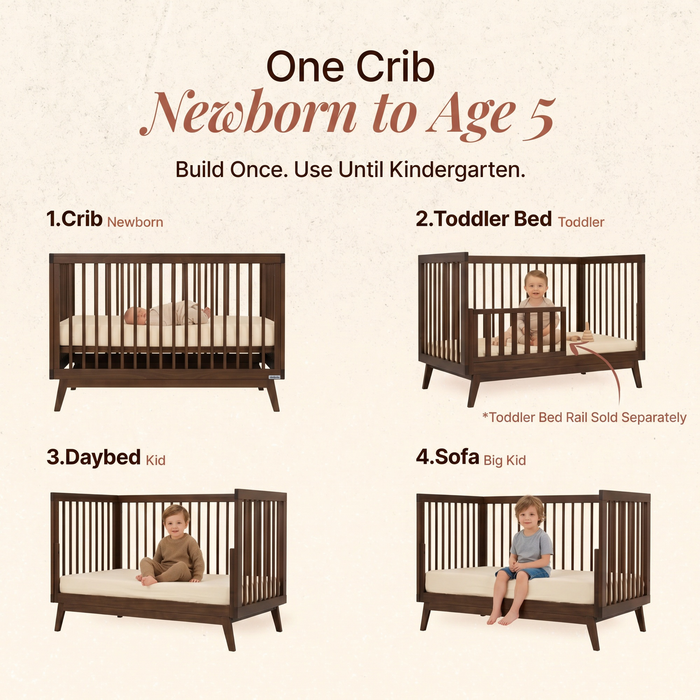 Dadada Soho 3-in-1 convertible crib - Walnut