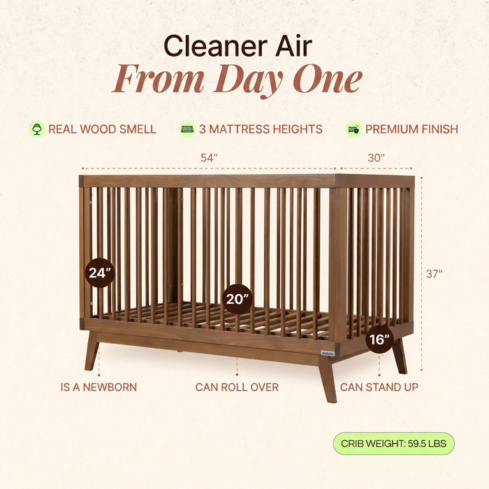 Dadada Soho 3-in-1 convertible crib - Walnut
