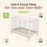 Dadada Soho 3-in-1 Convertible Crib - White/Natural
