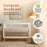 Dadada Soho 3-in-1 Convertible Crib - White/Natural