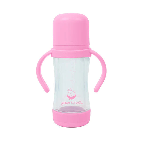 Green Sprouts Glass Sip & Straw Cup 5oz - Pink