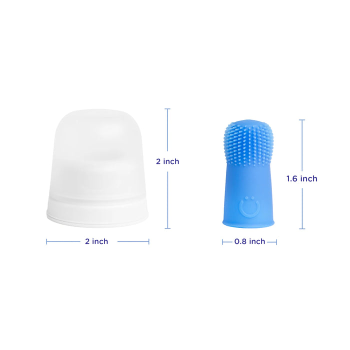 Ubbi Silicone Finger Toothbrush + Case 2pk - Polaris