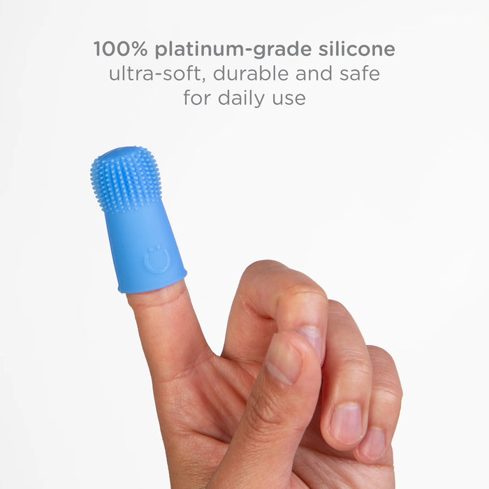 Ubbi Silicone Finger Toothbrush + Case 2pk - Polaris