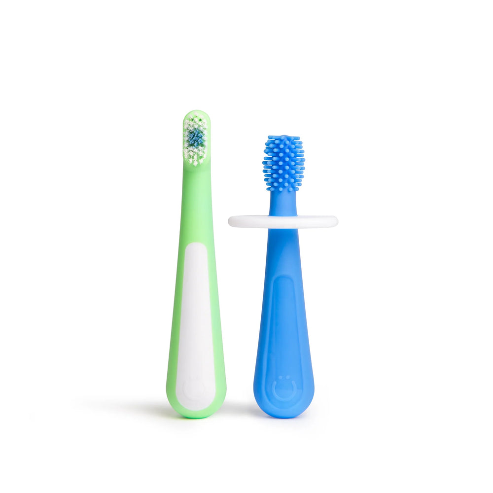 Ubbi 2-Stage Toddler Toothbrush Set - Polaris & Zest