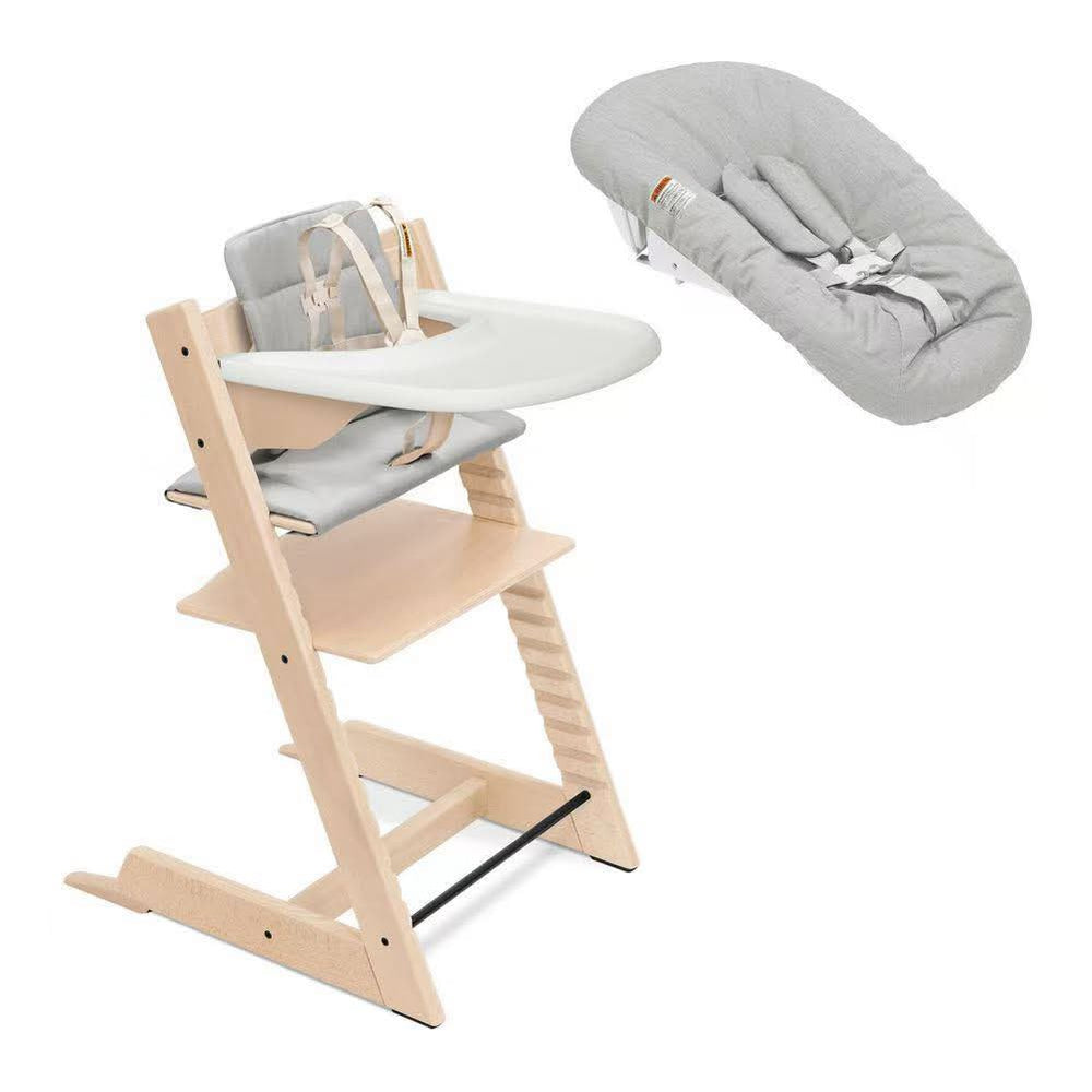 Stokke Tripp Trapp 2 Complete + New Born Set Natural/Anthracite Grey