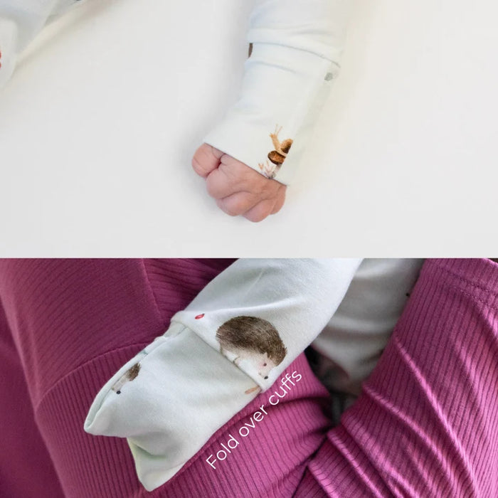 Belan.J Footed Zipper Sleeper - Hedgehogs
