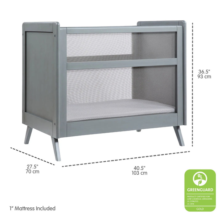 Breathable Baby Standard Baby Mesh Crib Grey 52114