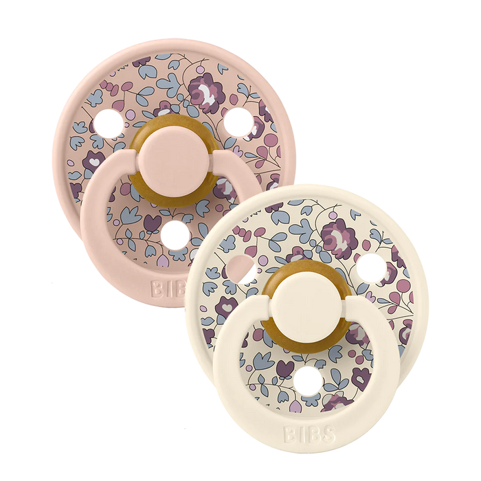 Bibs Liberty Round Pacifier 2pk - Eloise Blush Mix 6-18M