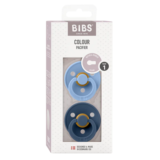 Bibs Pacifier Original 2pk - SteelBlue/SkyBlue 0-6M
