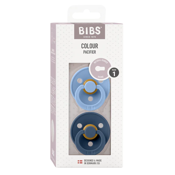 Bibs Pacifier Original 2pk - SteelBlue/SkyBlue 0-6M