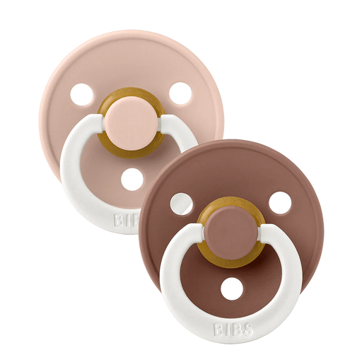 Bibs Original Pacifier Glow 2pk - Blush/Woodchuck 0-6M