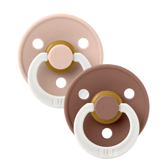 Bibs Original Pacifier Glow 2pk - Blush/Woodchuck 0-6M