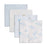 Piccolo Bambino 3pk Flannel Receiving Blanket 26x26 - Blue