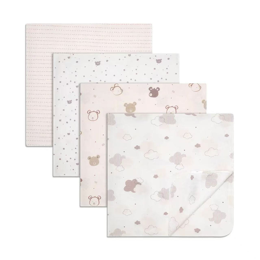 Piccolo Bambino 3pk Flannel Receiving Blanket 26x26 - Pink