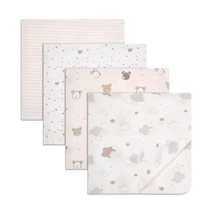 Piccolo Bambino 3pk Flannel Receiving Blanket 26x26 - Pink