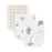 Piccolo Bambino 3pk Pack Muslin Burp Cloth 18x18 - White