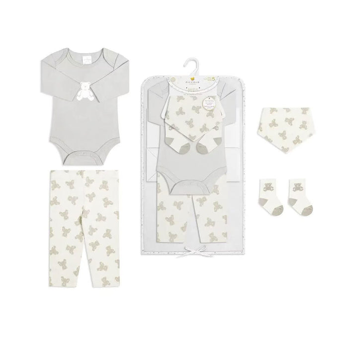 Piccolo Bambino 5 Pack Gift Set - Beige 0-3M